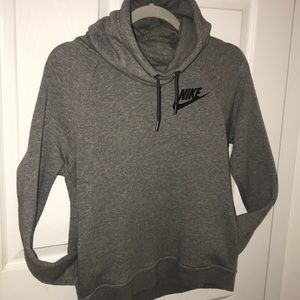 Nike Funnel Neck Hoodie Grey